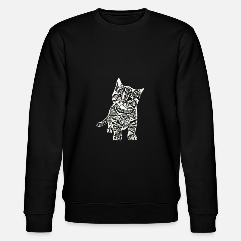 Kätzchen - Stanley/Stella Unisex Bio-Sweatshirt CHANGER  - Schwarz