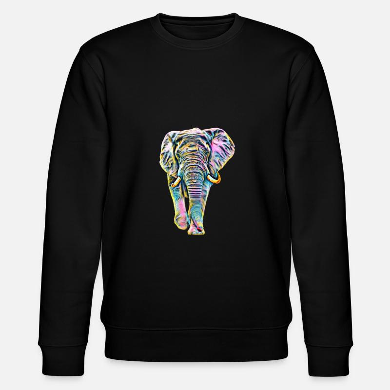 Elefant - Stanley/Stella Unisex Bio-Sweatshirt CHANGER  - Schwarz
