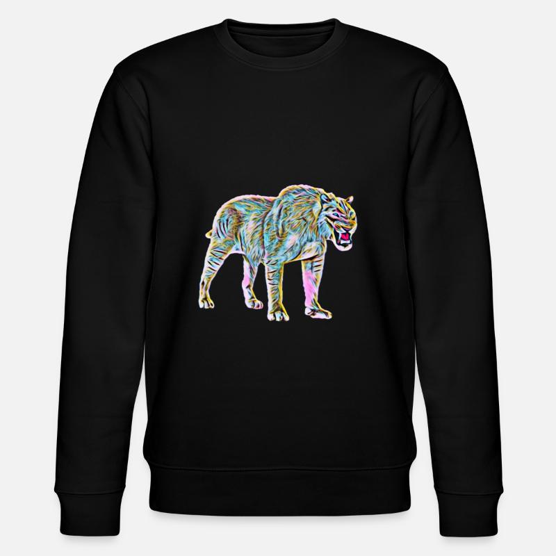 Säbelzahntiger - Stanley/Stella Unisex Bio-Sweatshirt CHANGER  - Schwarz
