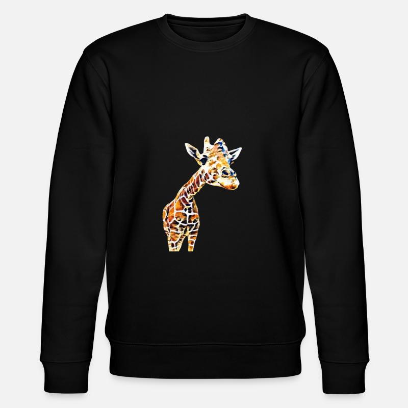Giraffe - Stanley/Stella Unisex Bio-Sweatshirt CHANGER  - Schwarz
