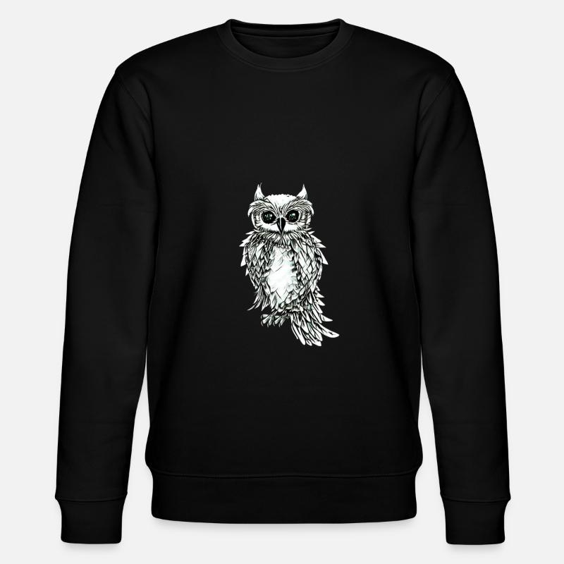 Eule - Stanley/Stella Unisex Bio-Sweatshirt CHANGER  - Schwarz