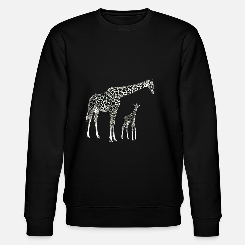 Giraffe - Stanley/Stella Unisex Bio-Sweatshirt CHANGER  - Schwarz