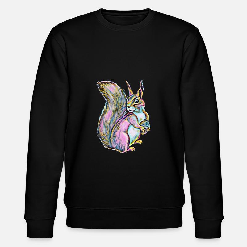 Eichhörnchen - Stanley/Stella Unisex Bio-Sweatshirt CHANGER  - Schwarz