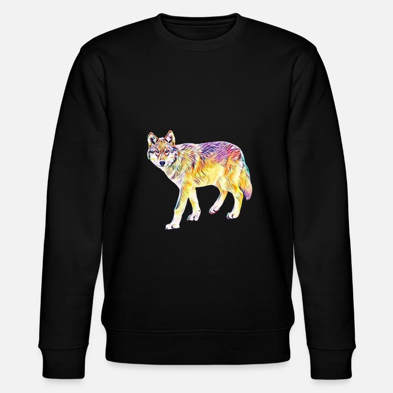 Wolf - Stanley/Stella Unisex Bio-Sweatshirt CHANGER  - Schwarz