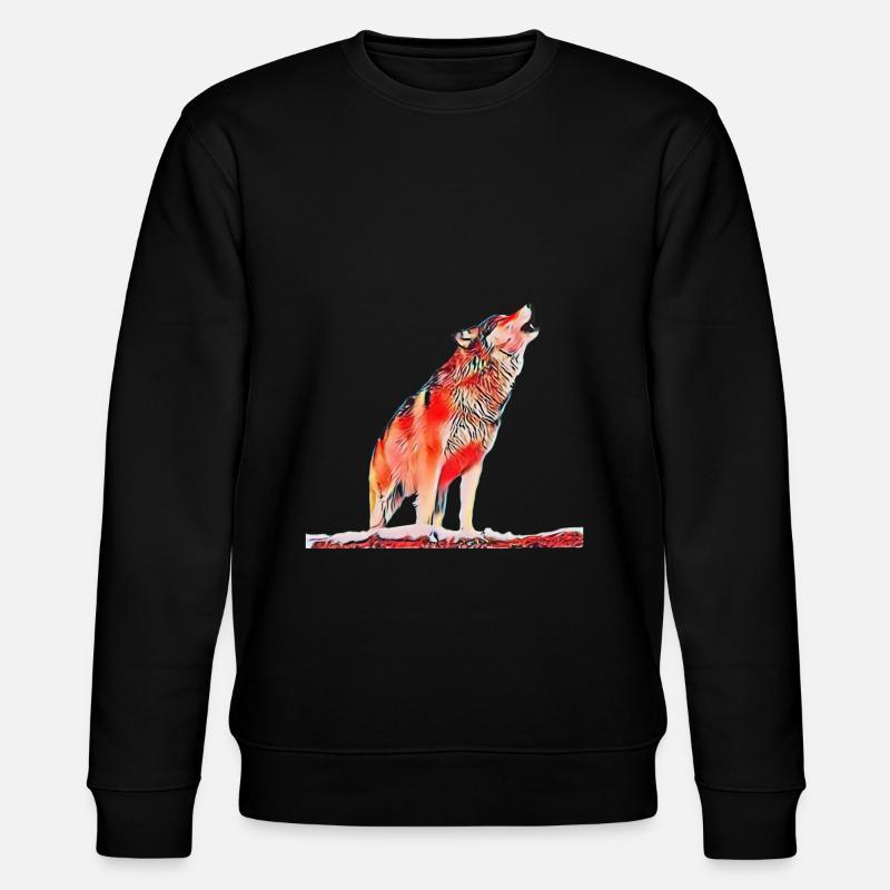 Wolf - Stanley/Stella Unisex Bio-Sweatshirt CHANGER  - Schwarz