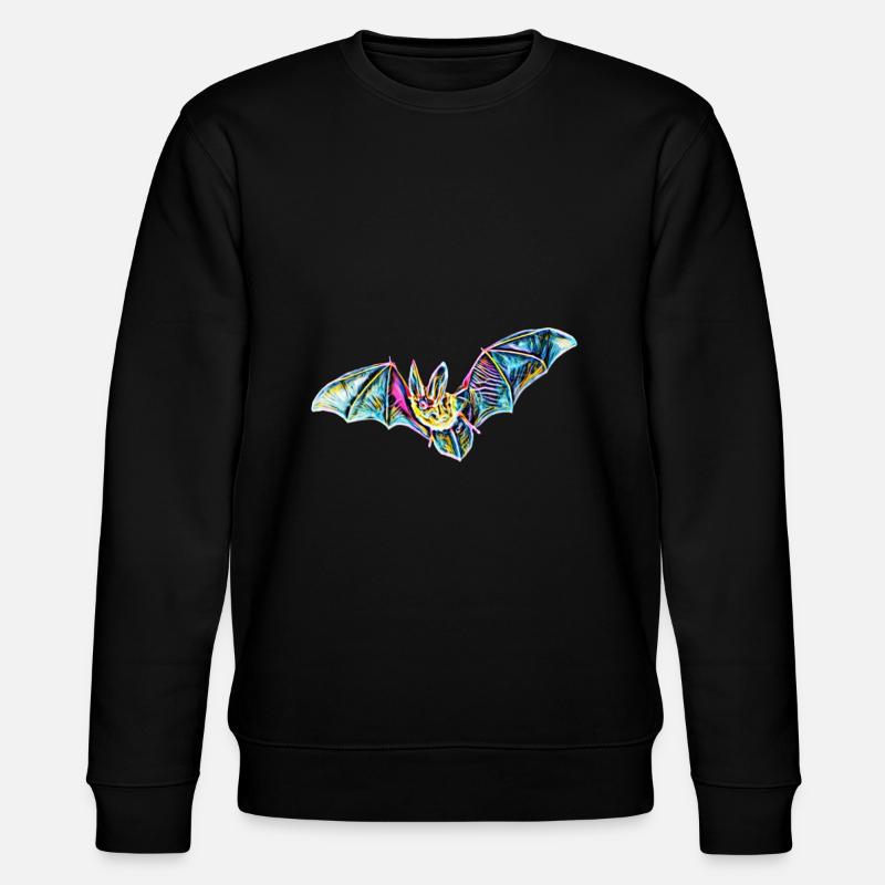 Fledermaus - Stanley/Stella Unisex Bio-Sweatshirt CHANGER  - Schwarz