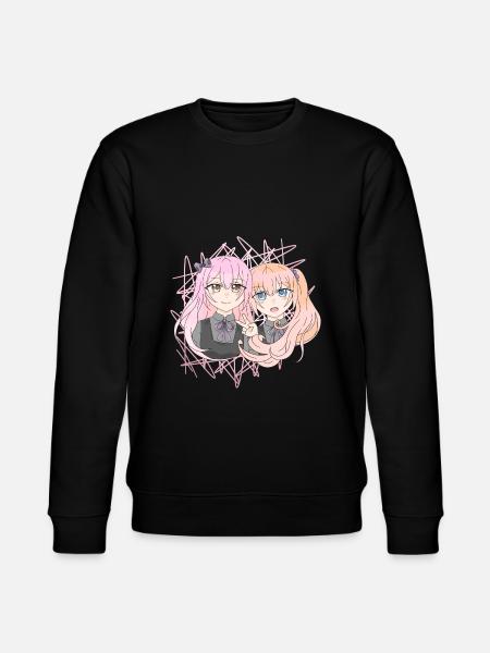 Manga girls - Stanley/Stella CHANGER Unisex Organic Sweatshirt - black
