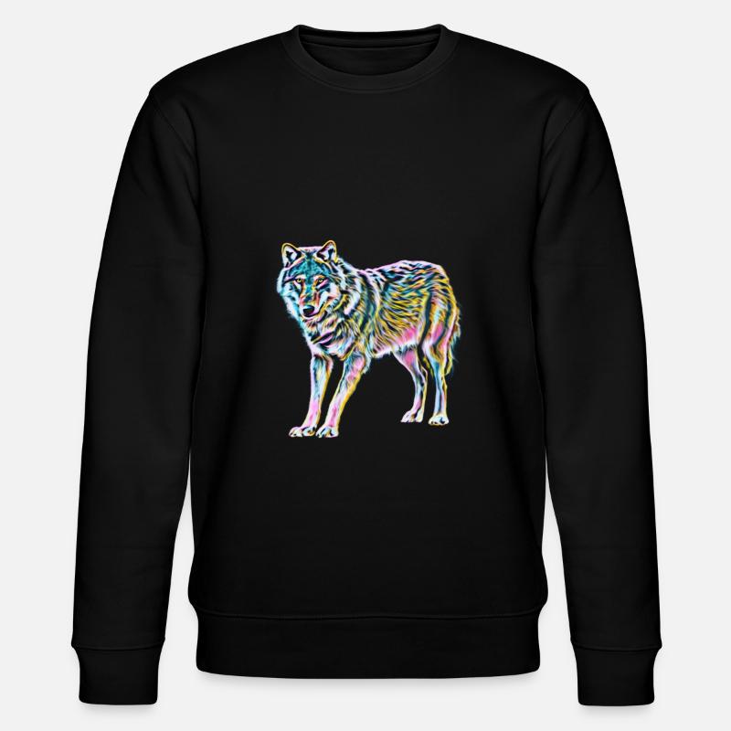 Wolf - Stanley/Stella Unisex Bio-Sweatshirt CHANGER  - Schwarz
