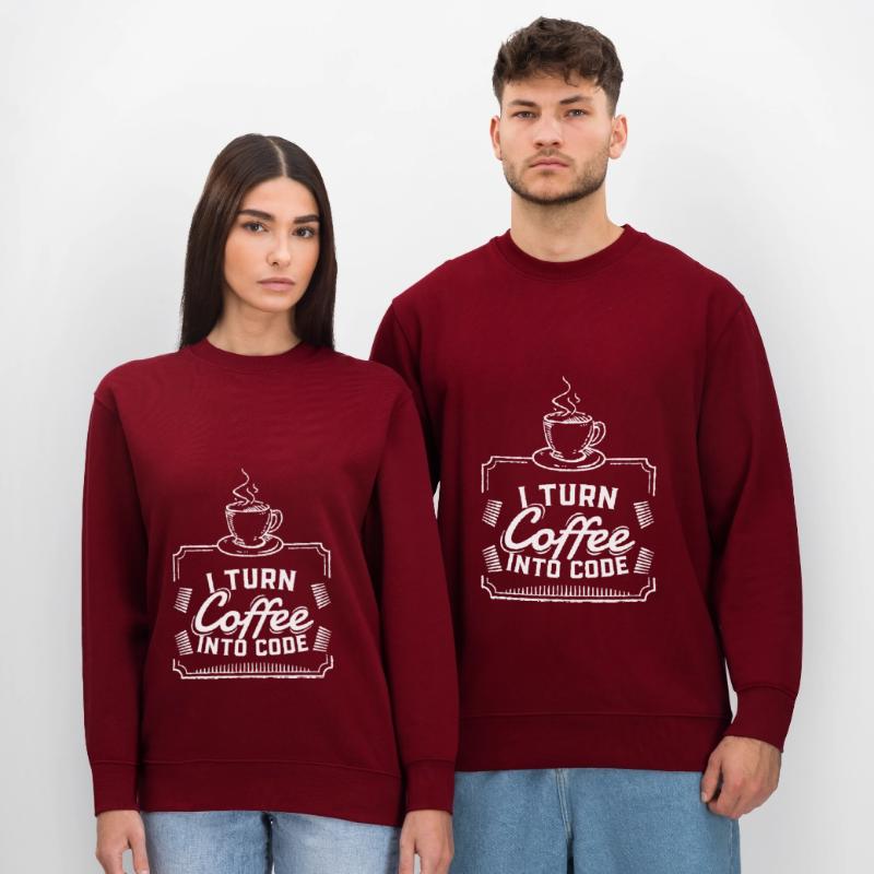 Coffee Code Programmieren Geschenk Lustig Koffein Stanley/Stella Unisex Bio-Sweatshirt CHANGER 