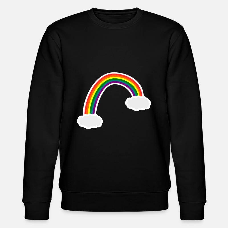 Rainbow clouds - Stanley/Stella CHANGER Unisex Organic Sweatshirt - black