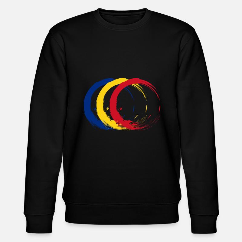 Flagge Rumäniens - Stanley/Stella Unisex Bio-Sweatshirt CHANGER  - Schwarz