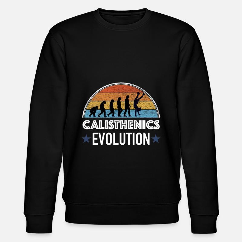 Calisthenics Handstand Evolution - Stanley/Stella Unisex Bio-Sweatshirt CHANGER  - Schwarz
