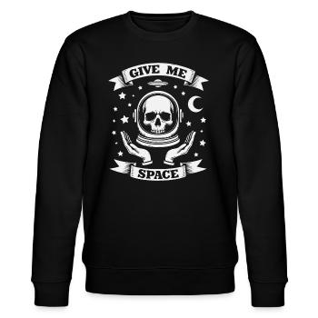 Give me Space - Stanley/Stella Unisex Bio-Sweatshirt CHANGER  - Schwarz - Vorne - Nik (191cm) & Marisol (170cm)