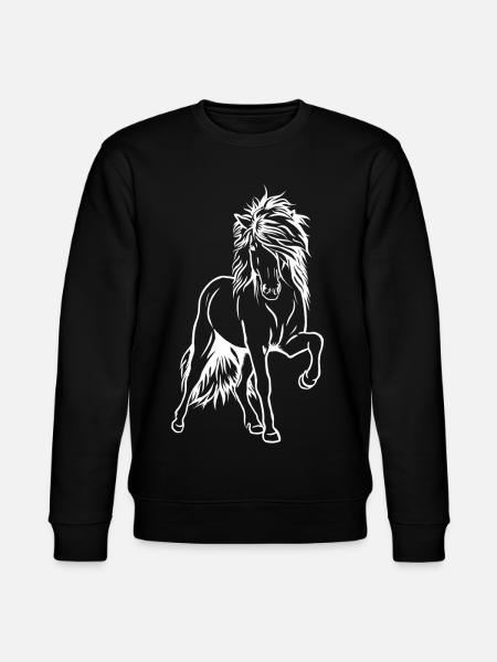 Iceland stallion white - Stanley/Stella CHANGER Unisex Organic Sweatshirt - black