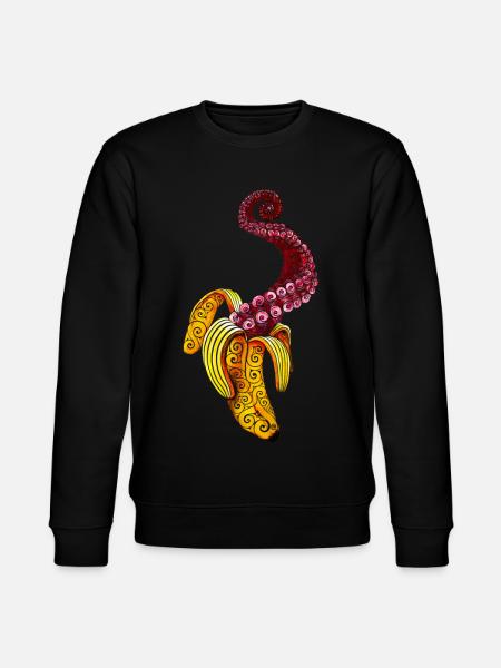 Wirbelnde Mutant-Banane - Stanley/Stella Unisex Bio-Sweatshirt CHANGER - Schwarz