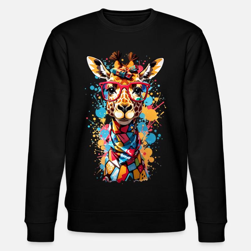 Cool giraffe - Stanley/Stella CHANGER Unisex Organic Sweatshirt - black