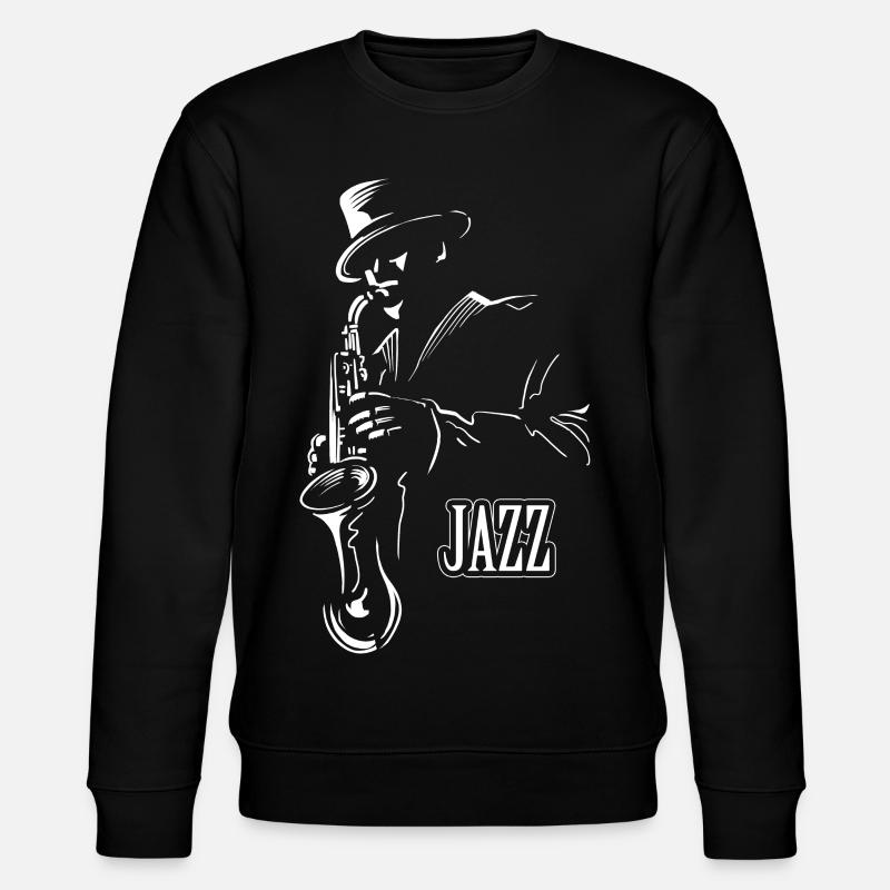 Jazz Sax Noir et Blanc - Sweat bio CHANGER Stanley/Stella Unisexe - noir