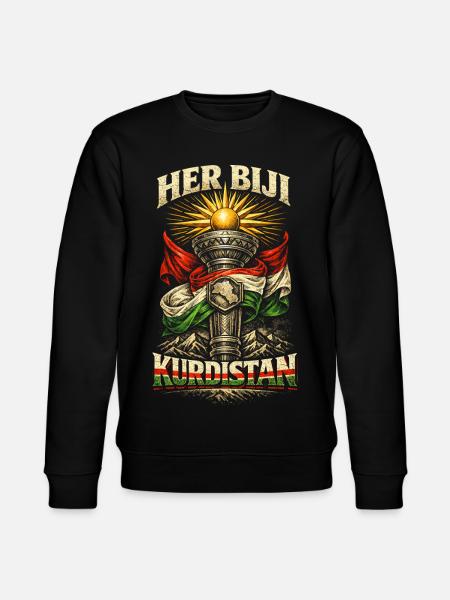 Her Biji Kurdistan Kurde Kurden - Stanley/Stella Unisex Bio-Sweatshirt CHANGER  - Schwarz