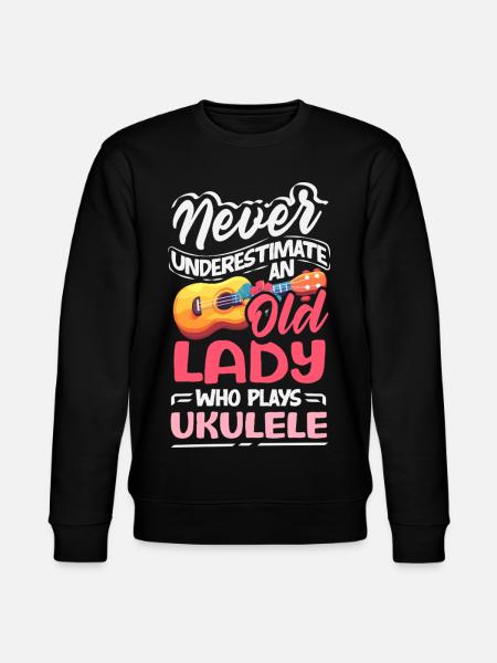 Funny Ukulele Designs and Sayings - Stanley/Stella CHANGER Unisex Organic Sweatshirt - black