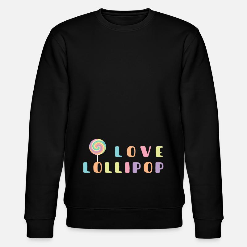 Liebe Lollipop - Stanley/Stella Unisex Bio-Sweatshirt CHANGER  - Schwarz