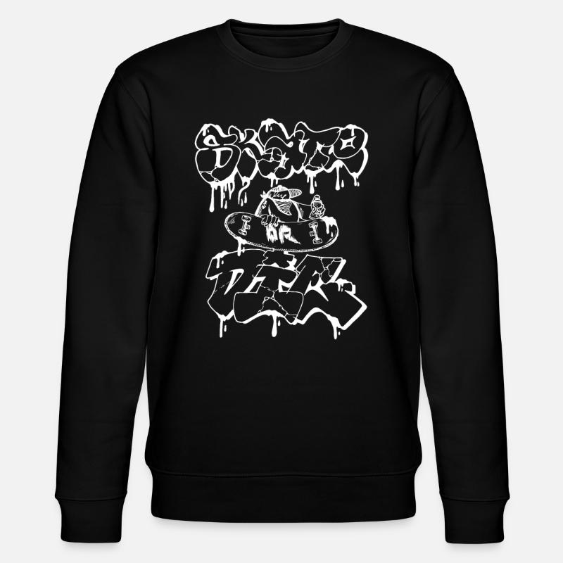 Schlittschuh oder stirb weiß - Stanley/Stella Unisex Bio-Sweatshirt CHANGER  - Schwarz