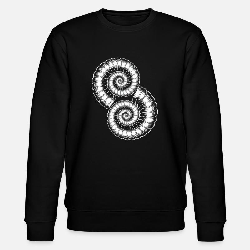 Ammoniten Fossilien Urzeit - Stanley/Stella Unisex Bio-Sweatshirt CHANGER  - Schwarz