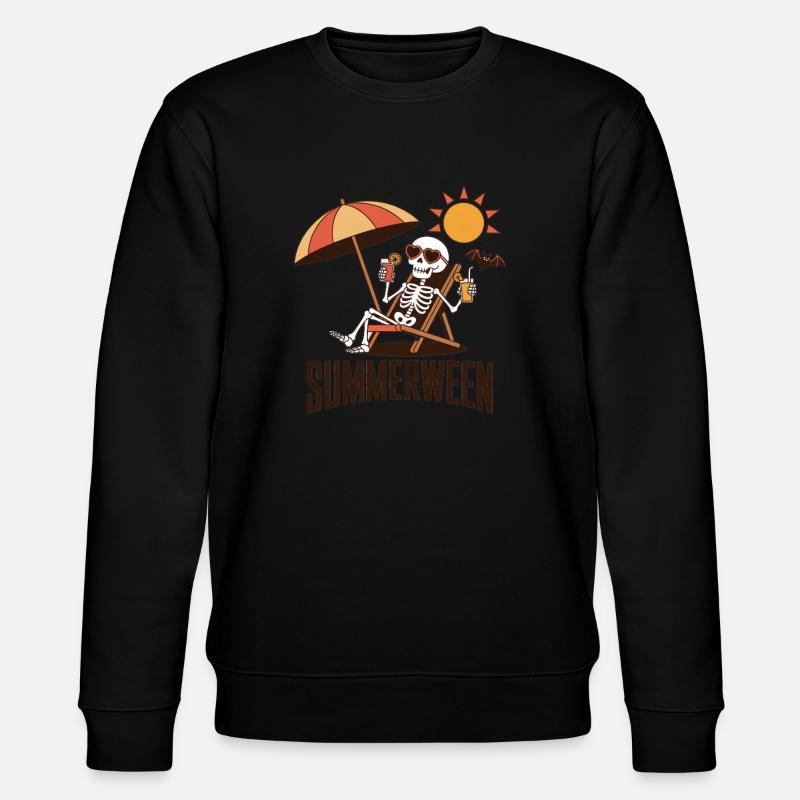 Summerween Halloween Skelett - Stanley/Stella Unisex Bio-Sweatshirt CHANGER  - Schwarz