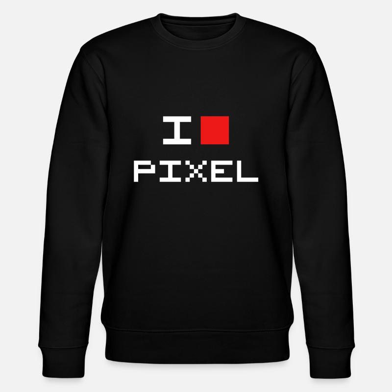 I LOVE PIXEL - Sweat bio CHANGER Stanley/Stella Unisexe - noir
