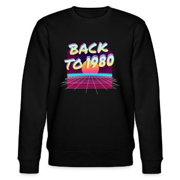 80er - Stanley/Stella Unisex Bio-Sweatshirt CHANGER  - Schwarz - Vorne - Nik (191cm) & Marisol (170cm)