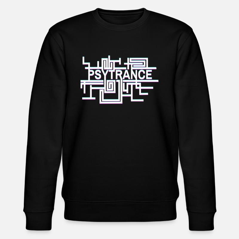 Psytrance Optik - Stanley/Stella Unisex Bio-Sweatshirt CHANGER  - Schwarz