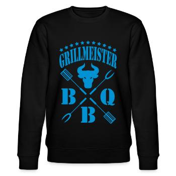 Grillmeister - Stanley/Stella Unisex Bio-Sweatshirt CHANGER  - Schwarz - Vorne - Nik (191cm) & Marisol (170cm)