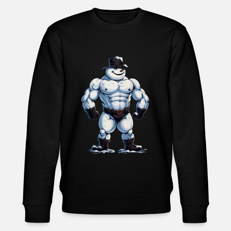 ok… Ein Bodybuilder Schneemann… - Stanley/Stella Unisex Bio-Sweatshirt CHANGER  - Schwarz
