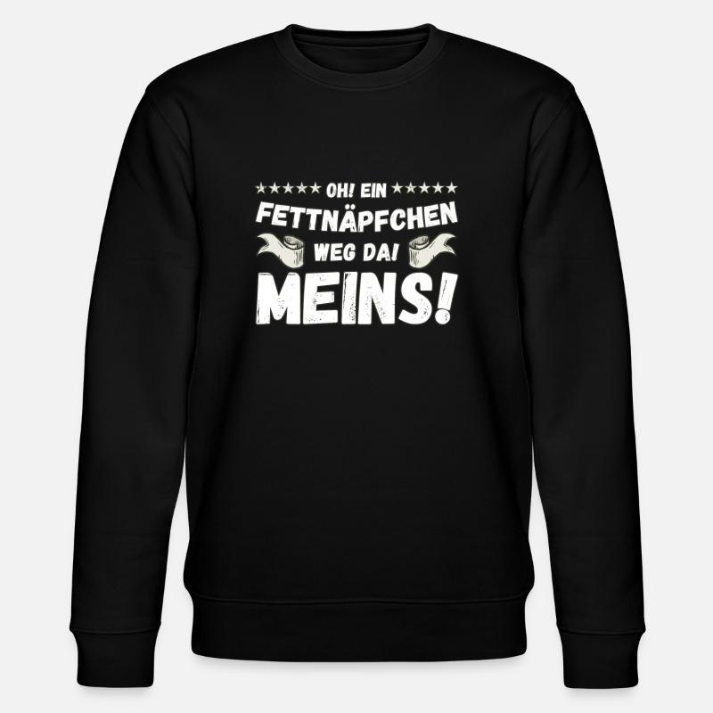 Oh ein Fettnäpchen - Stanley/Stella Unisex Bio-Sweatshirt CHANGER  - Schwarz