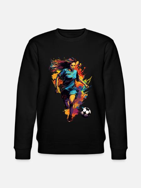 Fußballspielerin Frauenfußball Fußball - Stanley/Stella Unisex Bio-Sweatshirt CHANGER - Schwarz
