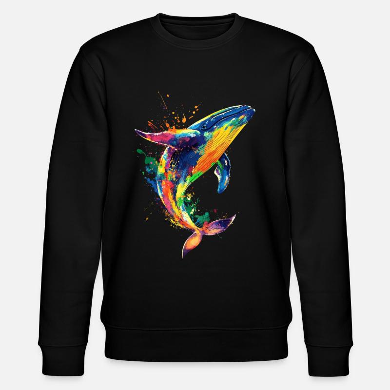 Wal Pop Art Bunt - Stanley/Stella Unisex Bio-Sweatshirt CHANGER  - Schwarz
