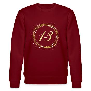 13 - Stanley/Stella Unisex Bio-Sweatshirt CHANGER  - Burgunderrot - Vorne - Nik (191cm) & Marisol (170cm)