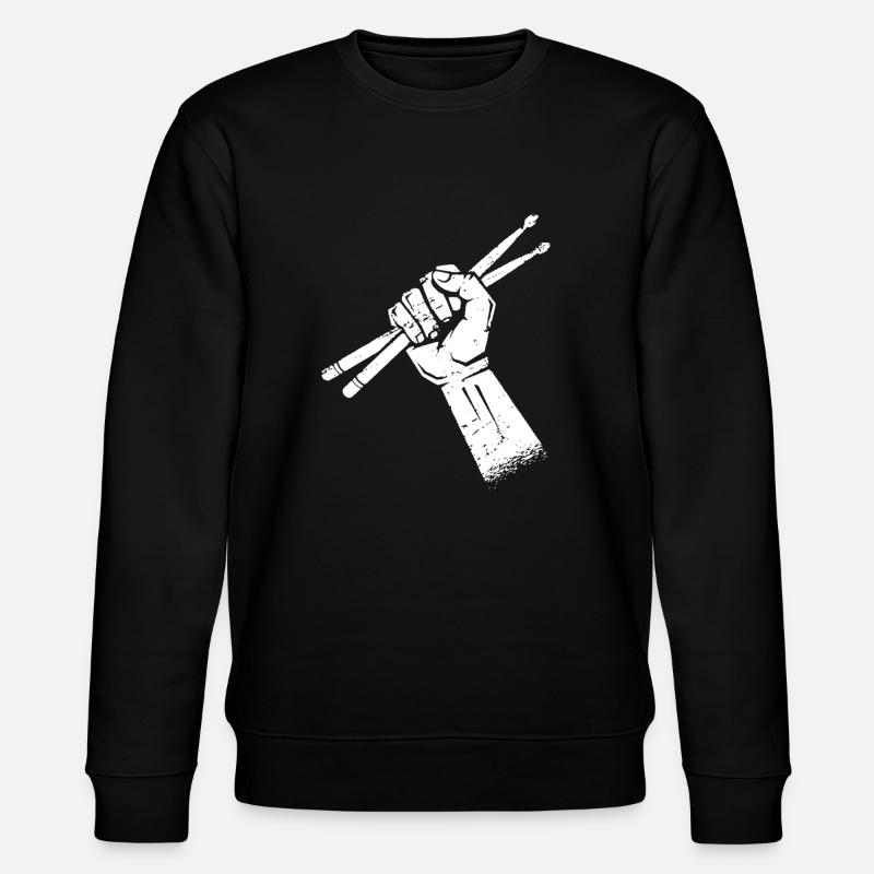 Schlagzeug Schlagzeuger Drummer Trommelstöcke - Stanley/Stella Unisex Bio-Sweatshirt CHANGER  - Schwarz