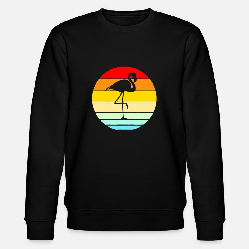 Flamingo sunset - Stanley/Stella CHANGER Unisex Organic Sweatshirt - black