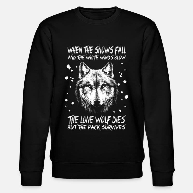 Der einsame Wolf stirbt - Stanley/Stella Unisex Bio-Sweatshirt CHANGER  - Schwarz