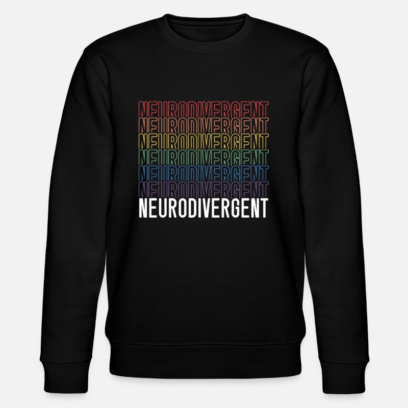 Neurodiversity Neurodiversity Rainbow ADHD - Stanley/Stella CHANGER Unisex Organic Sweatshirt - black