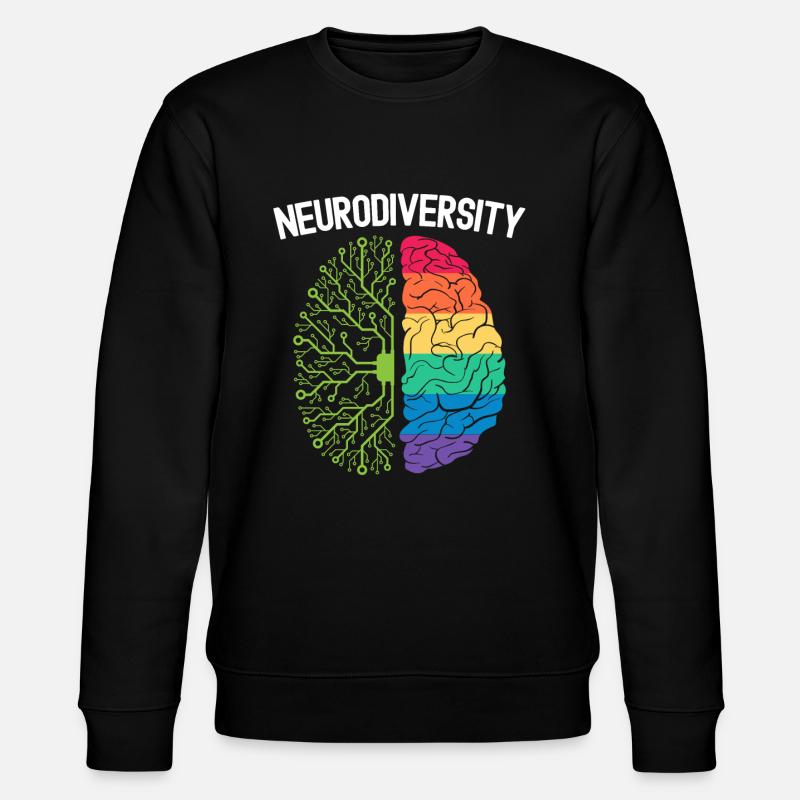 Neurodiversité Arc-en-ciel Autisme Conscience - Sweat bio CHANGER Stanley/Stella Unisexe - noir