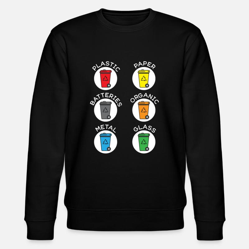 Recycling Abfallwirtschaft Müllsammler - Stanley/Stella Unisex Bio-Sweatshirt CHANGER  - Schwarz