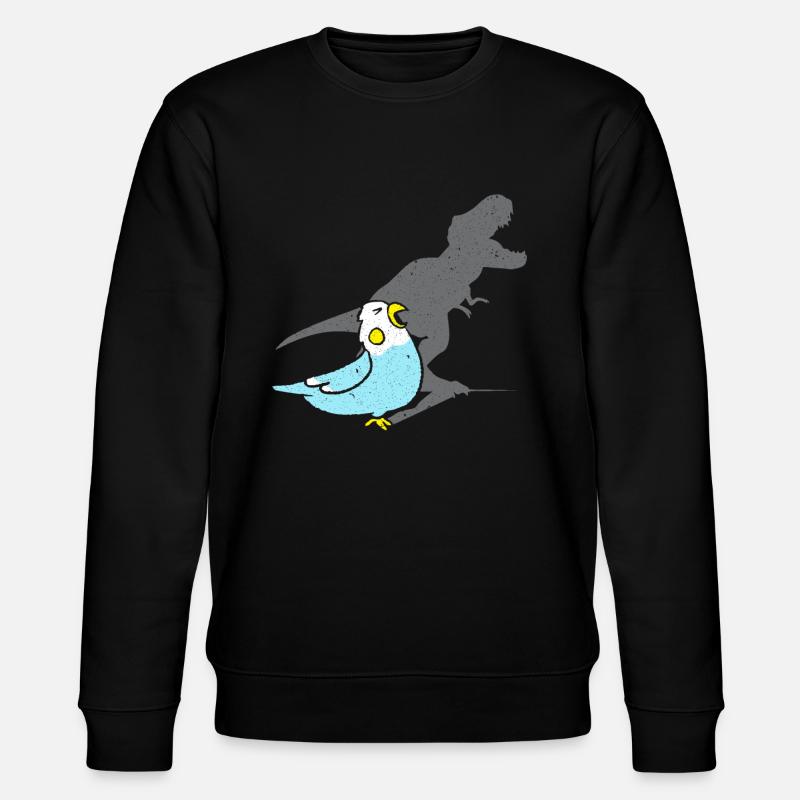 Wellensittich Dinosaurier Sittich - Stanley/Stella Unisex Bio-Sweatshirt CHANGER  - Schwarz