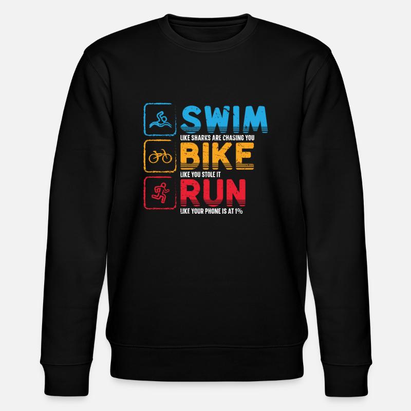 Natation Cyclisme Course Triathlon Athlète - Sweat bio CHANGER Stanley/Stella Unisexe - noir