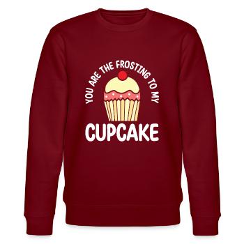Tu es le glaçage de mon cupcake | - Sweat bio CHANGER Stanley/Stella Unisexe - bordeaux - Devant - Nik (191cm) & Marisol (170cm)