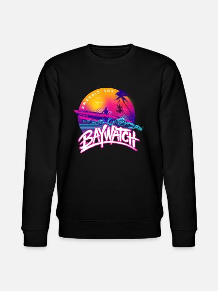 Baywatch Boat Emerald Bay - Stanley/Stella CHANGER Unisex Organic Sweatshirt - black