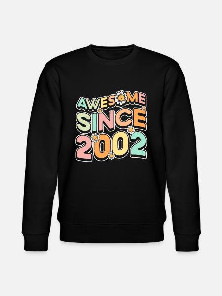 Fantastic Since 2002 Flower theme - Stanley/Stella CHANGER Unisex Organic Sweatshirt - black