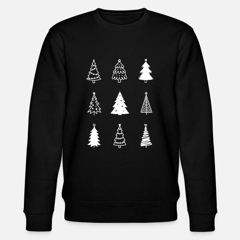 Weihnachtsbäume - Stanley/Stella Unisex Bio-Sweatshirt CHANGER  - Schwarz