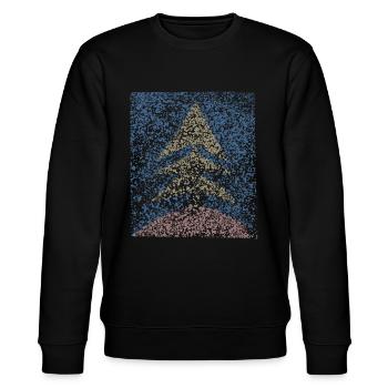 Tanne - Weihnachten - Stanley/Stella Unisex Bio-Sweatshirt CHANGER  - Schwarz - Vorne - Nik (191cm) & Marisol (170cm)