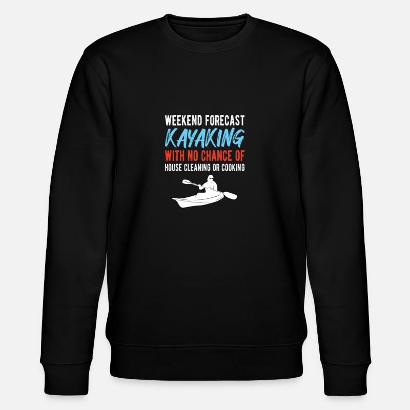 KAYAKING: Kayaking Forecast - Stanley/Stella CHANGER Unisex Organic Sweatshirt - black
